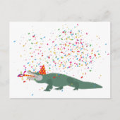 Alligator Crocodile - Dieren met partij Feestdagenkaart (Voorkant)