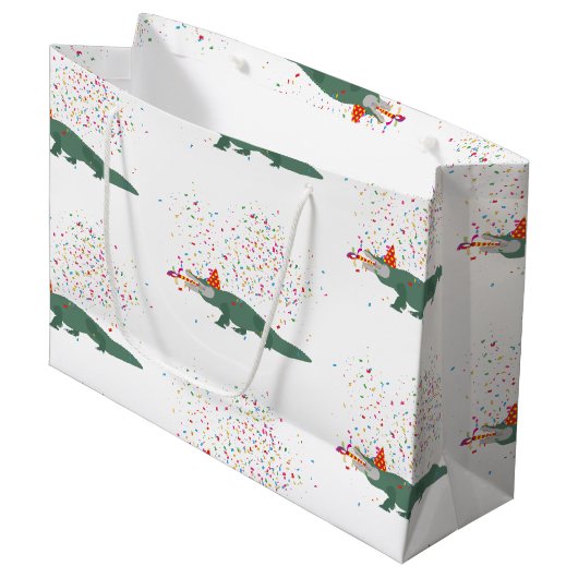 Alligator Crocodile - Dieren met partij Groot Cadeauzakje (Voorkant Gekanteld)