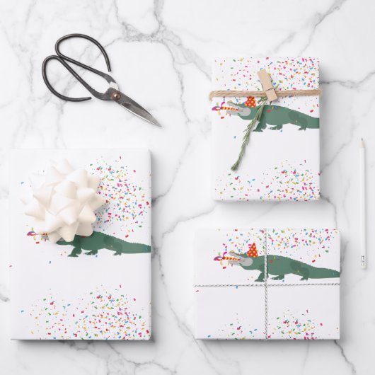Alligator Crocodile - Dieren met partij Inpakpapier Vel (Voorkant)