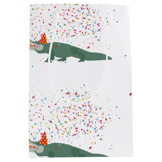Alligator Crocodile - Dieren met partij Medium Cadeauzakje (Voorkant)
