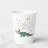 Alligator Crocodile - Dieren met partij Papieren Bekers (Achterkant)