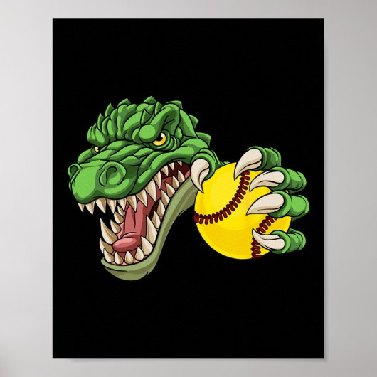 Alligator Crocodile Dinosaur Softll Character  Poster (Voorkant)