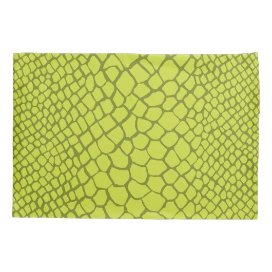 Alligator Crocodile Moderne Groene Leuke Slaapkame Kussensloop (Achterkant-Links)