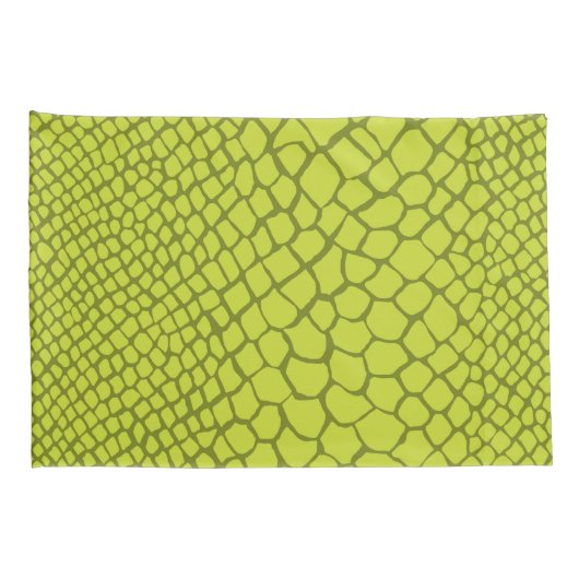 Alligator Crocodile Moderne Groene Leuke Slaapkame Kussensloop (Achterkant-Rechts)