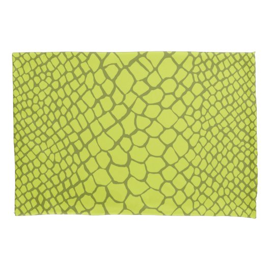 Alligator Crocodile Moderne Groene Leuke Slaapkame Kussensloop (Voorkant-Links)