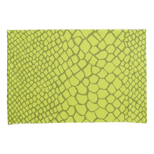 Alligator Crocodile Moderne Groene Leuke Slaapkame Kussensloop (Voorkant-Rechts)