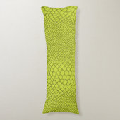 Alligator Crocodile Pattern NAME Mod Green Kinder Lichaamskussen (Voorkant Verticaal)
