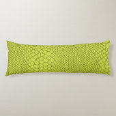 Alligator Crocodile Pattern NAME Mod Green Kinder Lichaamskussen (Voorkant)