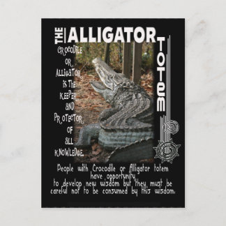 ALLIGATOR / CROCODILE TOTEM BRIEFKAART