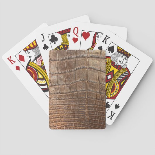 Alligator Crocodile Wild Exotic Animal Print Pokerkaarten (Achterkant)