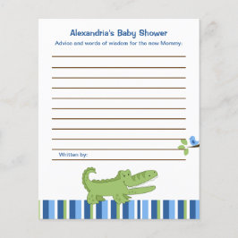 Alligator Custom Flyer Baby shower Advice Kaarten