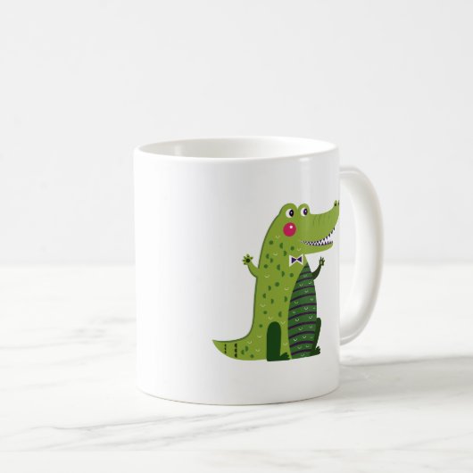 Alligator Cute Coffee-Mok Koffiemok (Voorkant rechts)