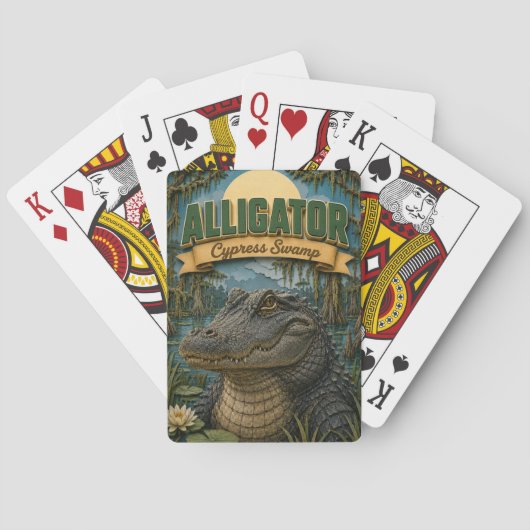 Alligator Cypress Moeras POPCUT Pokerkaarten (Achterkant)