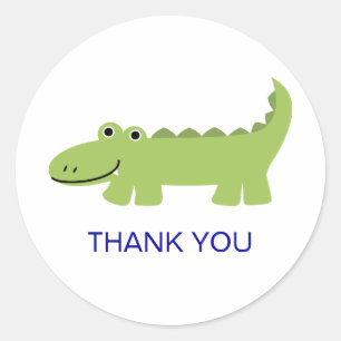 Alligator dank u ronde sticker