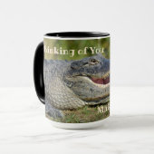 Alligator denken aan jou maakt me glimlachen Foto Mok (Voorkant links)