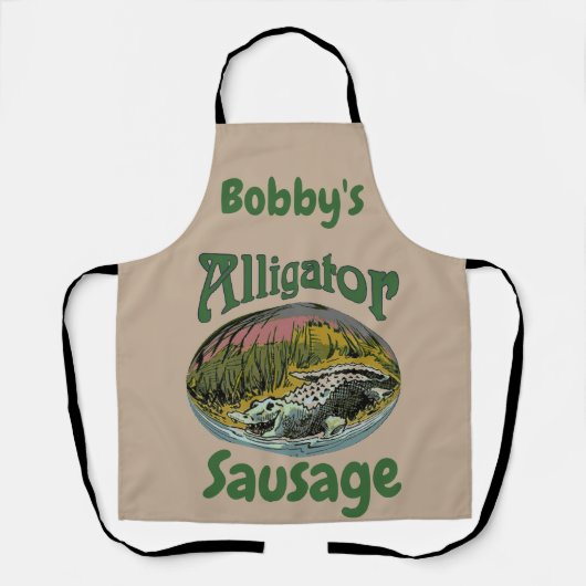 Alligator Design bewerkt en voegt tekst, Schort to (Voorkant)