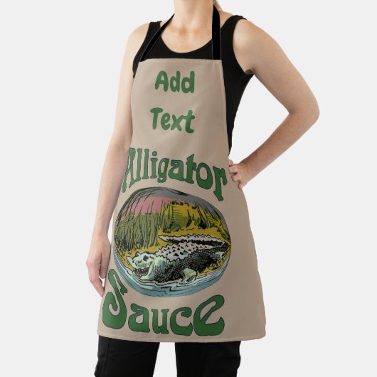 Alligator Design bewerkt en voegt tekst, Schort to (Insitu)