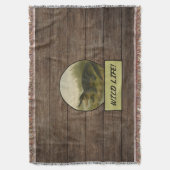 Alligator Donker Hout Gooi Deken (Voorkant Verticaal)