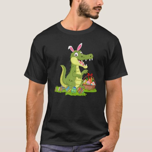 Alligator Easter Hunting Bunny Alligator Easte T-shirt (Voorkant)