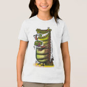 Alligator eet een salade Tri-Blend shirt (Voorkant)