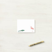 Alligator en Flamingo Post-it® Notes (Op bureau)