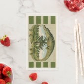 Alligator en handpalmen servet (Insitu)