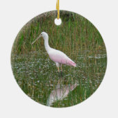 Alligator- en roseatlepel keramisch ornament (Achterkant)