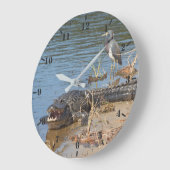 Alligator en trilhars grote klok (Hoek)