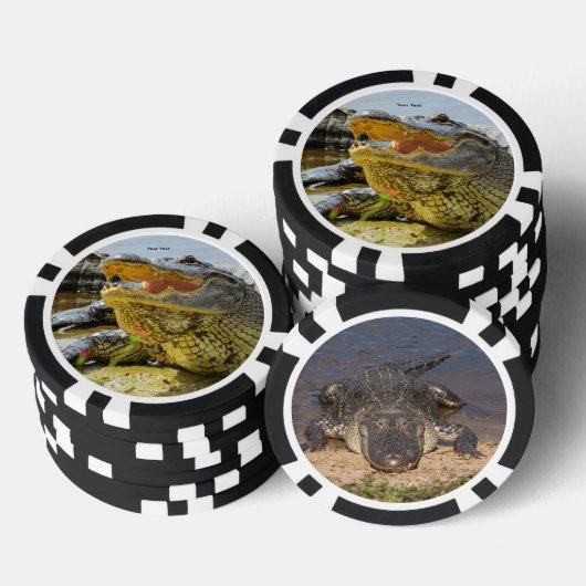 Alligator. Face to face Poker Chips (Opstapeling)