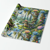 Alligator Fantasie Moeras Thunder_Cove Cadeaupapier (Uitgerold)