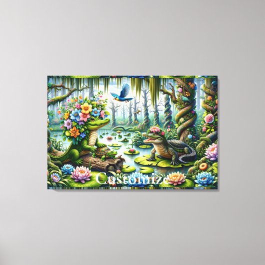 Alligator Fantasie Moeras Thunder_Cove Canvas Afdruk (Voorkant)