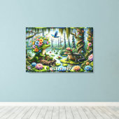 Alligator Fantasie Moeras Thunder_Cove Canvas Afdruk (Insitu (Houten vloer))
