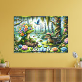 Alligator Fantasie Moeras Thunder_Cove Canvas Afdruk (Insitu (Woonkamer))