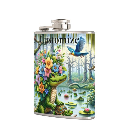 Alligator Fantasie Moeras Thunder_Cove Heupfles (Links)