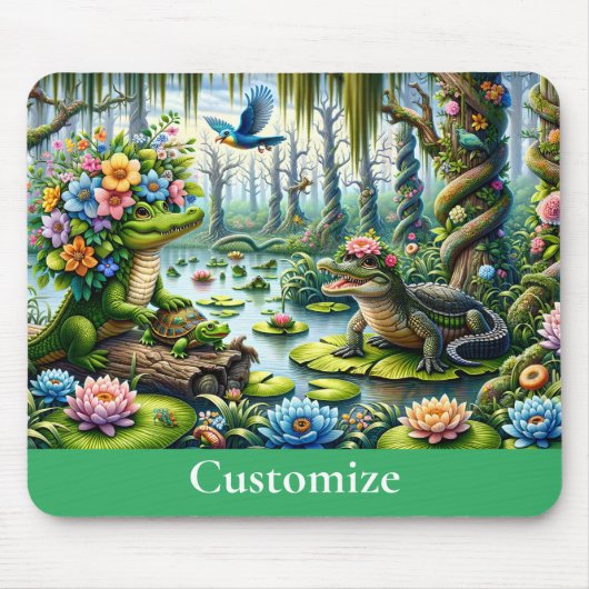 Alligator Fantasie Moeras Thunder_Cove Muismat (Voorkant)