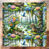 Alligator Fantasie Moeras Thunder_Cove Raamsticker (Vel 2)