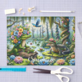 Alligator Fantasie Moeras Thunder_Cove Tissuepapier (Craft)