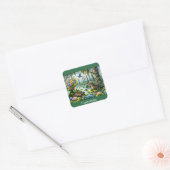 Alligator Fantasie Moeras Thunder_Cove Vierkante Sticker (Envelop)