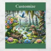 Alligator Fantasie Moeras Thunder_Cove Wijn Etiket (Enkel label)