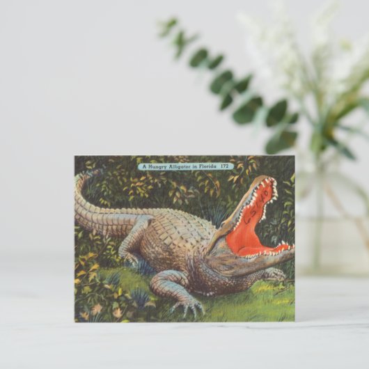 alligator feestdagenkaart (Staand voorkant)