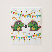 Alligator Feestelijke Kleurrijke Muziek Baby showe Legpuzzel (Verticaal)