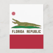 Alligator Flag Crocodile Florida Briefkaart (Voorkant)