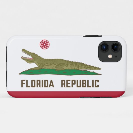 Alligator Flag Crocodile Florida Case-Mate iPhone Case (Achterkant (horizontaal))