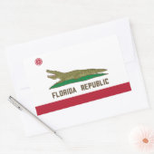 Alligator Flag Crocodile Florida Rechthoekige Sticker (Envelop)