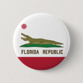 Alligator Flag Crocodile Florida Ronde Button 5,7 Cm (Voorkant)