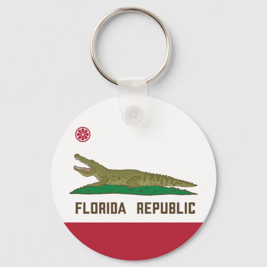 Alligator Flag Crocodile Florida Sleutelhanger (Voorkant)