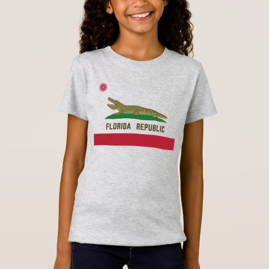Alligator Flag Crocodile Florida T-shirt (Voorkant)