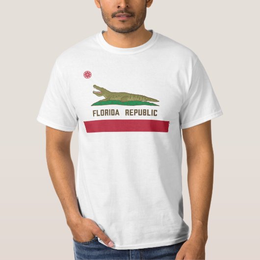 Alligator Flag Crocodile Florida T-shirt (Voorkant)