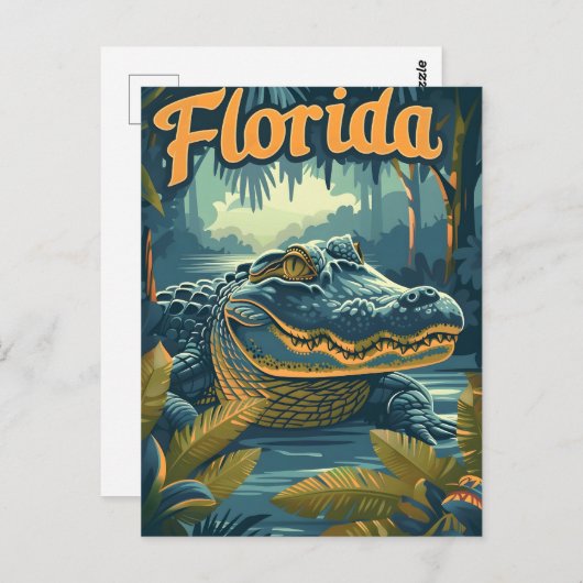 Alligator Florida Everglades Briefkaart (Voorkant / Achterkant)