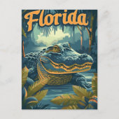Alligator Florida Everglades Briefkaart (Voorkant)